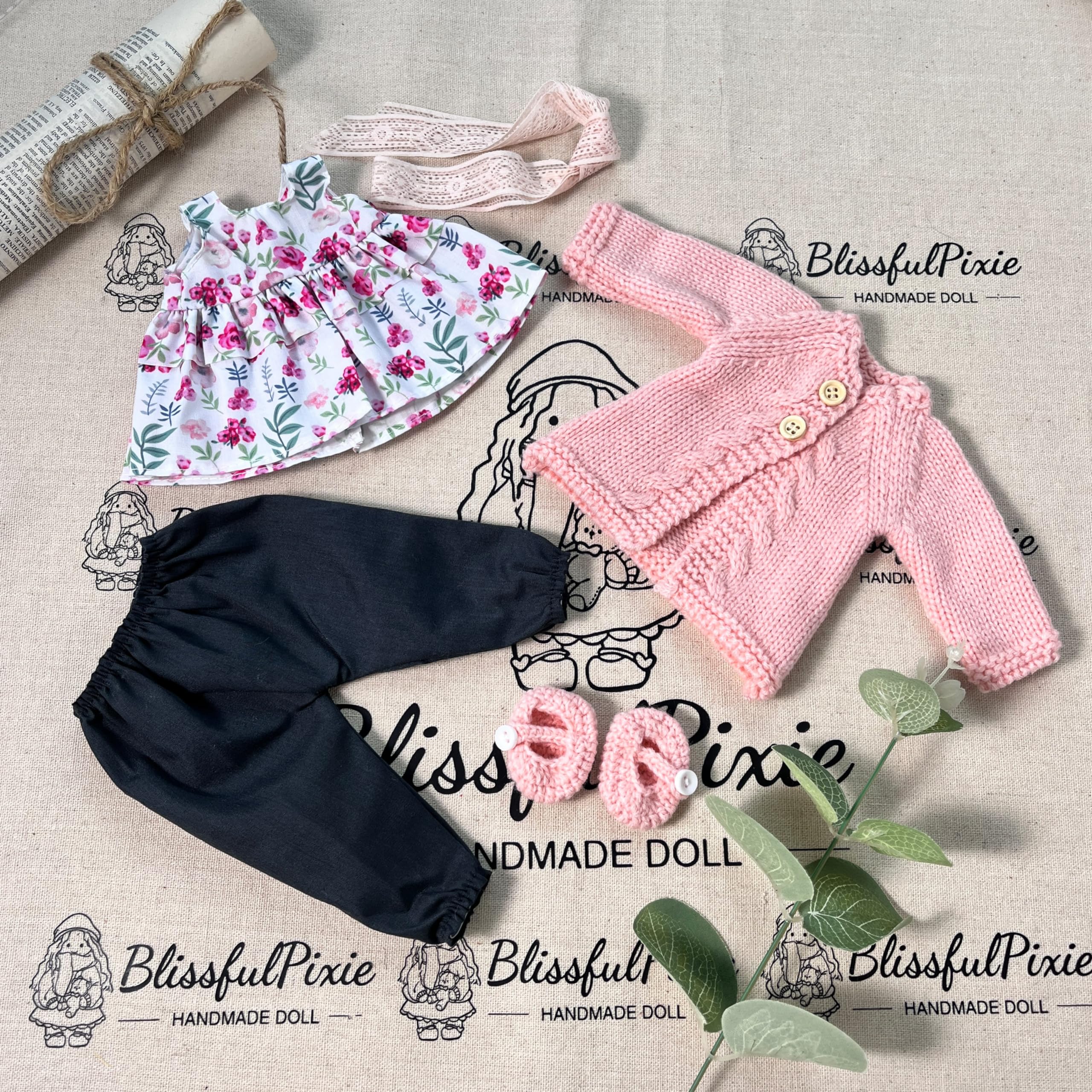 Amazon.co.jp: BlissfulPixie 手作り ウォルドルフ 人形の服 30cm 服